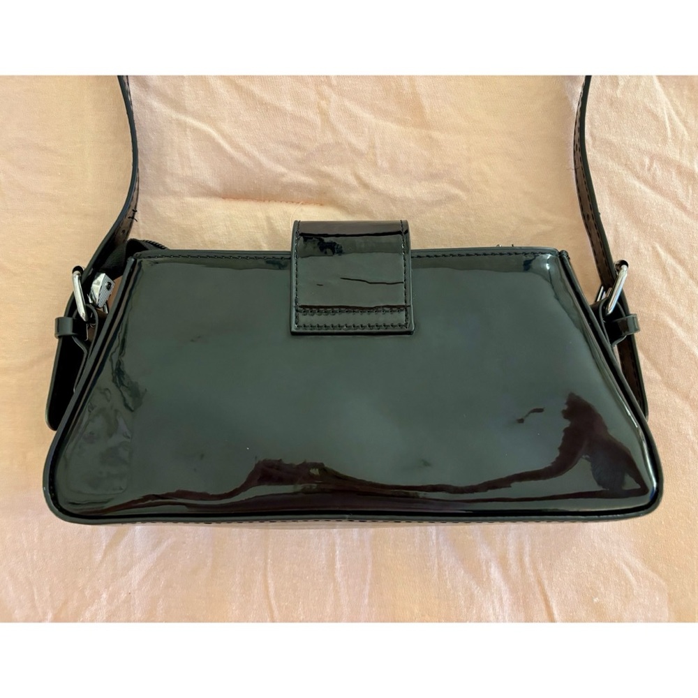 Black Patent PU Leather Shoulder Bag - Picture 5 of 5